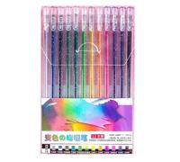 Giwnhvx Lot de stylos gel pailletés - Stylo gel pour artiste - Stylos néon pour dessin et peinture A
