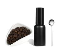 Giwnhvx Lot de verres doseurs et flacons à café, récipient en céramique pour café en expresso avec pulvérisateur de 30 ml,