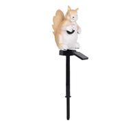 Giwnhvx Lumière solaire de jardin pour pelouse, écureuil en résine, lumière de terre, imperméable, pour extérieur, paysage, projecteur, éclairage, décoration B