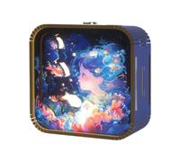 Giwnhvx Lumières d'ambiance stéréo en bois à toucher à la main - Cadeau de remise de diplôme - Cadeau de nuit - A