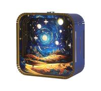 Giwnhvx Lumières d'ambiance stéréo en bois DIY avec dessins animés, cadeaux pour la saison de remise des diplômes, lumières de nuit, B