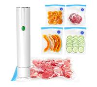 Giwnhvx Machine à emballer sous vide pour aliments - Sans fil - Avec 10 sacs de scellage - Pour la conservation des aliments et la fraîcheur