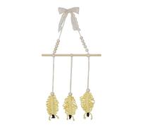 Giwnhvx Macrame de Noël Décoration Suspendue Un Mur Tapisserie Chambre des Enfants Pendentif Tissu Une Main Ornement pour La - Jaune