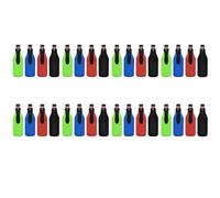 Giwnhvx Manchon isolant pour bouteille de bière de 32 paquets pour garder la boisson froide, vestes pour bouteilles avec fermeture éclair, manches pour bouteilles de bière, couverture en néoprène