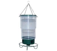 Giwnhvx Mangeoire à Oiseaux en Fer pour Cour, Maison à Oiseaux, Verte et Transparente, 1 Pièce