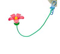 Giwnhvx Mangeoire à Oiseaux pour Mangeoires à Oiseaux Portables avec Chapeau Mangeoires à Oiseaux Rouges pour Les Amateurs d'oiseaux avec Clips