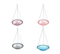 Giwnhvx Mangeoire à Oiseaux Suspendue en Forme de Fleur D'Oiseau, Bain d'oiseaux pour Jardin Extérieur, Fournitures de Ferme de Cour, Fournitures de Mangeoire pour Colibris E