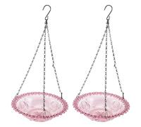 Giwnhvx Mangeoire à oiseaux suspendue en forme de fleur pour oiseaux, bac à oiseaux, décoration de jardin en plein air, fournitures pour mangeoire à oiseaux violet