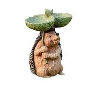 Giwnhvx Mangeoires à Oiseaux en Résine Sculptée, Bain d'oiseaux en Résine Sculptée, Artisanat en Plein Air, Décorations de Pelouse de Cour en Résine, Sculpture C