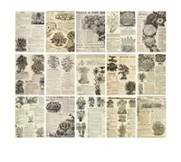 Giwnhvx Manuel rétro Matériau Livre de matériaux de base DIY Série d'inspiration rétro Manuel décoratif Papier de support D, D