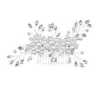 Giwnhvx Mariage Strass Cristal Peigne Pinces à Cheveux de Mariée Vintage Peignes pour les Mariées et les Demoiselles D'Honneur Blanc