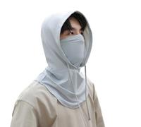 Giwnhvx Masque de protection solaire gris foncé, masque de protection solaire intégral à capuche, protection solaire en plein air