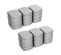 Giwnhvx Metal Containers-24 Pack Metal Tin Box Mini boîtes de rangement portables pour punaises de dessin, perles et boucles d'oreilles