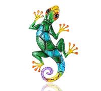 Giwnhvx MéTal Gecko Cour Jardin DéCor ExtéRieur Fer Statues Maison-Jardin DéCoration Murale Miniature Accessoires Sculptures Ornements-1