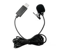 Giwnhvx Microphone Cravate USB Omnidirectionnel Filaire Plug & Play pour Ordinateur PC Portable 2M