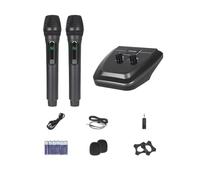 Giwnhvx Microphone sans fil portable 108 pour karaoké avec récepteur pour spectacle de scène, église, école