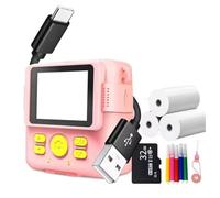 Giwnhvx Mini appareil photo d'impression thermique portable, cadeau pour enfants à la mode pour la mise au point automatique instantanée, rose