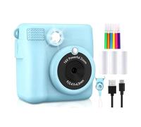 Giwnhvx Mini Appareil Photo Portable à Impression Thermique, Cadeau Tendance pour Enfants, sans Carte Mémoire 32 Go pour Une Mise au Point Automatique Instantanée, A