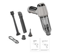 Giwnhvx Mini Aspirateur Portable Sans Fil pour Voiture, Aspirateur Fil Rechargeable Haute Puissance pour La Maison (Gris)
