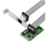 Giwnhvx Mini carte réseau PCIE Gigabit à port unique RJ45 Ethernet 10/100/1000 Mbps adaptateur réseau pour ordinateur PC