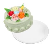 Giwnhvx Mini faux gâteau artificiel modèle vintage Décoration de gâteau en résine Petit gâteau D