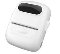 Giwnhvx Mini imprimante thermique portable avec autocollants pour petite entreprise, maison, bureau - Blanc