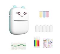 Giwnhvx Mini imprimante thermique portable sans encre thermique BT 203 dpi 203 dpi Impression d'étiquettes photo