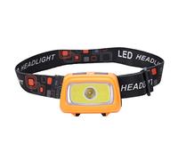 Giwnhvx Mini lampe frontale LED étanche IPX4 AAA, 7 modes, lampe stroboscopique, lampe torche orange
