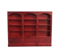 Giwnhvx Mini Maison Miniature, Vitrine, Échelle 1/12, Maison De Poupée, Mini Meubles, Bibliothèque En Verre, Rouge, Durable, Facile à Installer