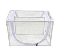 Giwnhvx Mini portable avec couvercle en PVC transparent, porte avant enroulable et montage facile pour jardin intérieur/extérieur