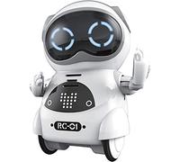 Giwnhvx Mini Robot de Poche TéLéCommandé pour Les Enfants avec Dialogue Interactif Conversation, Reconnaissance Vocale, Enregistrement de Chat, Chant et Danse