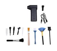 Giwnhvx Mini souffleur d'air avec buse supplémentaire et brosse - Ventilateur électrique - Souffleur à bulles - Sèche-poussière