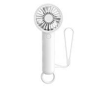 Giwnhvx Mini ventilateur portable, puissant ventilateur portable, ventilateur rechargeable par USB pour voyage intérieur et extérieur blanc