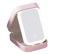 Giwnhvx Miroir de Maquillage Réglable Tricolore à LED Miroir de Maquillage Réglable avec Lumières Miroir de Maquillage Éclairé Rechargeable,C