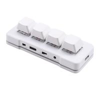 Giwnhvx MK424Pro Mini Clavier Personnalisable 4 Touches + Commutateur Mécanique USB + BT + Connexion 2.4G pour Bureau, Jeux, Multimédia,