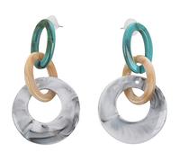 Giwnhvx Modè le Vintage Boucles D'Oreilles en RéSine Acrylique GéOméTrique ExagéRéE Grand Pendentif Boucles D'Oreilles RéSine Gland Boucles D'Oreilles Gris