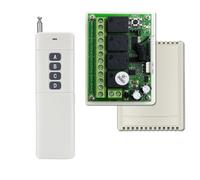 Giwnhvx Module de relais récepteur 433 MHz 12 V 24 V + émetteur de portée 1000 m sans fil pour moteur de lumière de garage