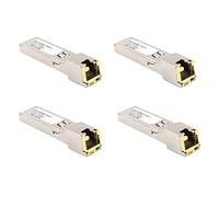 Giwnhvx Module SFP RJ45 Commutateur Gbic 10/100/1000 Connecteur SFP Cuivre RJ45 SFP Module Gigabit Ethernet Port 4 Pcs