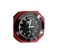 Giwnhvx Montre de moto à quartz avec support étanche pour guidon 22-28 mm Noir Rouge