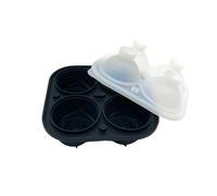 Giwnhvx Moule carré 3D en forme de rose pour faire 4 glaçons géants en forme de fleur mignonne, lave-vaisselle noir, facile à utiliser, 14 x 14 cm