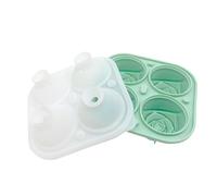 Giwnhvx Moule carré 3D en forme de rose pour faire 4 glaçons géants en forme de fleur, passe au lave-vaisselle, facile à utiliser