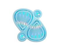 Giwnhvx Moule en Silicone en RéSine éPoxy LumièRe et Ombre Holographique Bricolage Pendentif Boucle d'oreille Holographique Moule en Silicone en RéSine éPoxy, C