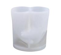 Giwnhvx Moule pour la fabrication de bougies, moule à bougie artistique, moule en résine de silicone, moule à savon fait maison pour aromathérapie, plâtre, facile à installer et à utiliser