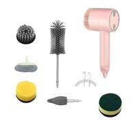 Giwnhvx Nettoyage Électrique Tournant À 6 Têtes, Électrique Multifonction Portable Fils, Balai Électrique Brosse Électrique