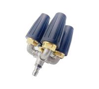 Giwnhvx Nettoyeur haute pression 4 en 1 avec buse de turbine, ouverture 2,0, 4 compartiments, buse turbine pivotante à 360°, raccord rapide 1/4, noir