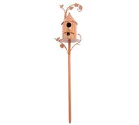 Giwnhvx Nichoir de jardin avec poteau pour oiseaux pour cour, cour, patio, extérieur style B