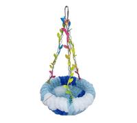 Giwnhvx Nid d'oiseau chaud pour perroquet Nid spécial balançoire lit suspendu en peluche petit nid d'oiseau D