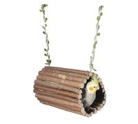 Giwnhvx Nid d'oiseau en forme de branche pour perroquet, balançoire, perchoir en bois, fournitures pour perroquet, cage à oiseaux, jouet à suspendre, lit tunnel