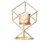 Giwnhvx Nordic GéOméTrique Tridimensionnel GéOméTrique Fer Bougeoir DéCoration Table DéCoration Or