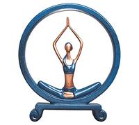 Giwnhvx Nordique Fille Yoga CaractèRe RéSine Statue Accueil Vin Armoire Porche TV Cabinet DéCoration RéSine DéCoration